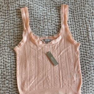 J. Crew Peach Lace Trim Tank Top